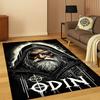 Odin Viking Symbol Carpet Valknut Nordic Valhalla Printed Rug for Living Room Bedroom Home Decor Area Rug Anti-slip Floor Mat
