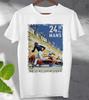 24 часа Ле-Мана 1959 Франция Гоночный автомобиль Хлопковая футболка 100% Мужские футболки Топ Постер Унисекс Мужской Женский Топ