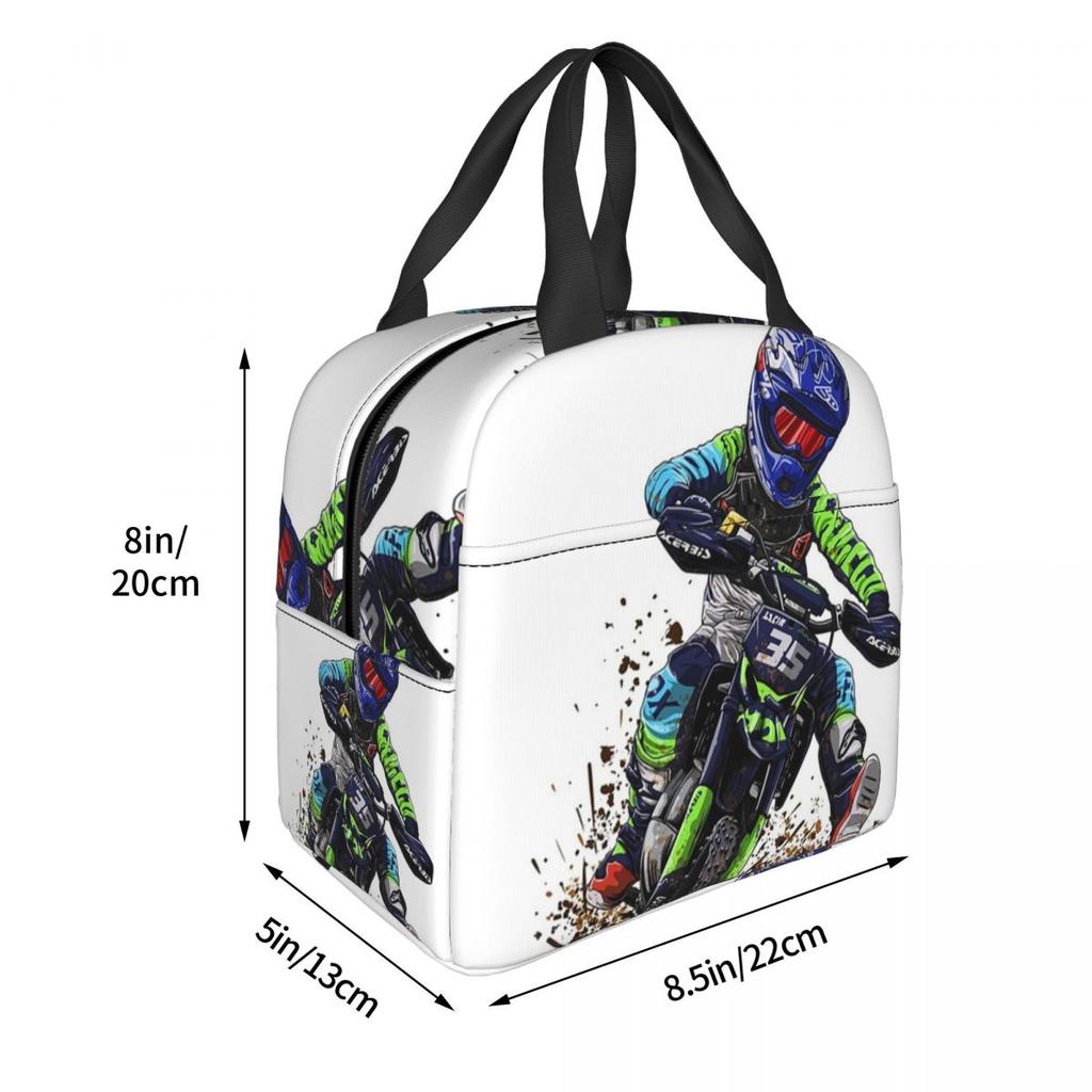 Студия Мотокросса Грязевого Байка MX Rider 35 Изолированная Сумка-Ланчбокс для Женщин Детей Портативные Контейнеры для Еды Термосумка-Ланчбокс Сумка-Тоут