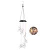 LED Solar Deer Wind Chimes Hanging Solar Powered Wind Chimes Light Garden Christmas Decoration