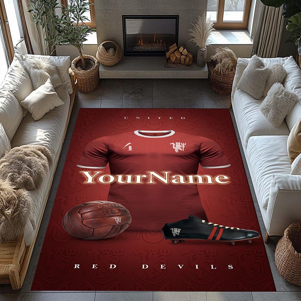 Manchester Customize Text Area Rug Perfect for Hallway Playrooms Foyer Study room Antislip Carpet Office home decor Wedding Party Gift