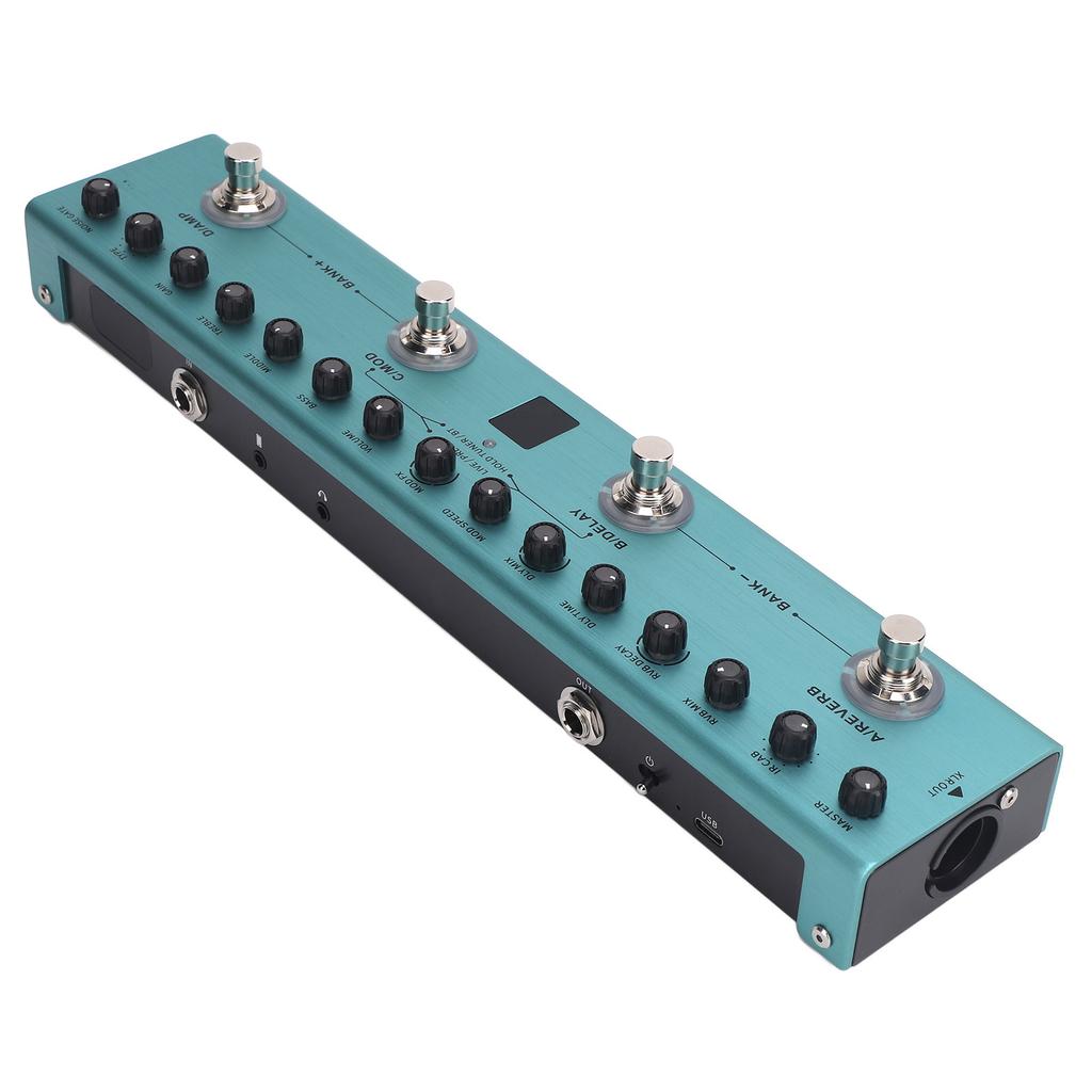 Цифровой электрогитарный процессор эффектов, педаль мультиэффектов с 36 редактируемыми пресетами, реверберация, дилей, MOD, AMP