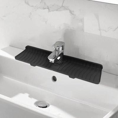 Силиконовый коврик для крана, ручка, поддон для сбора капель, водонепроницаемые рельефные канавки на поверхности раковины