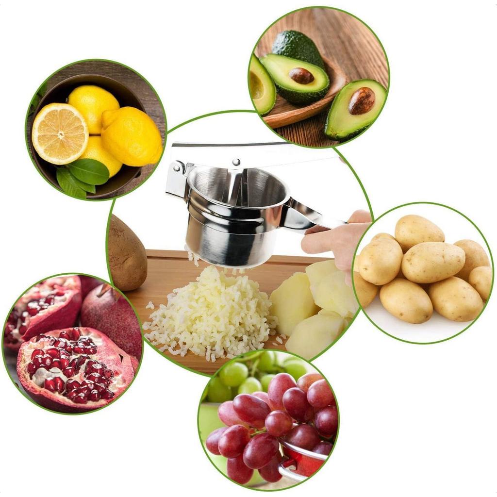 Измельчитель картофеля из нержавеющей стали с 3 съемными и сменными дисками, толкушка для продуктов, пресс для фруктов и овощей, ручная толкушка для кухни