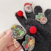 Knitted Christmas Gloves Thicken Five Finger Gloves Cute Warm Gloves  Outdoor Activities