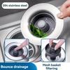 With Anti-Clogging Bounce Core Kitchen Sink Strainer Rust-Proof Kitchen Sink Bounce Core