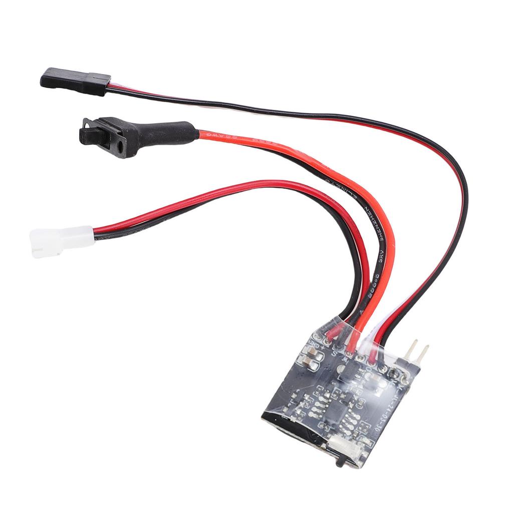 Миниатюрный коллекторный регулятор скорости 30A RC с тормозом, разъем PH2.0 для DIY 1 16 1 18 1 24 RC автомобиля, лодки