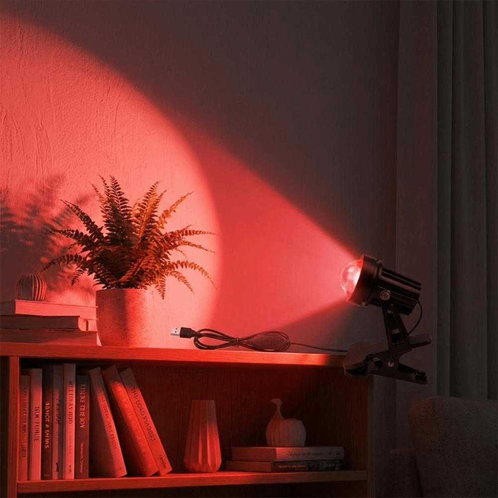Многоцветный меняющий цвет зажим RGB светодиодный шнур Диммируемая лампа для создания атмосферы Хэллоуин Декор