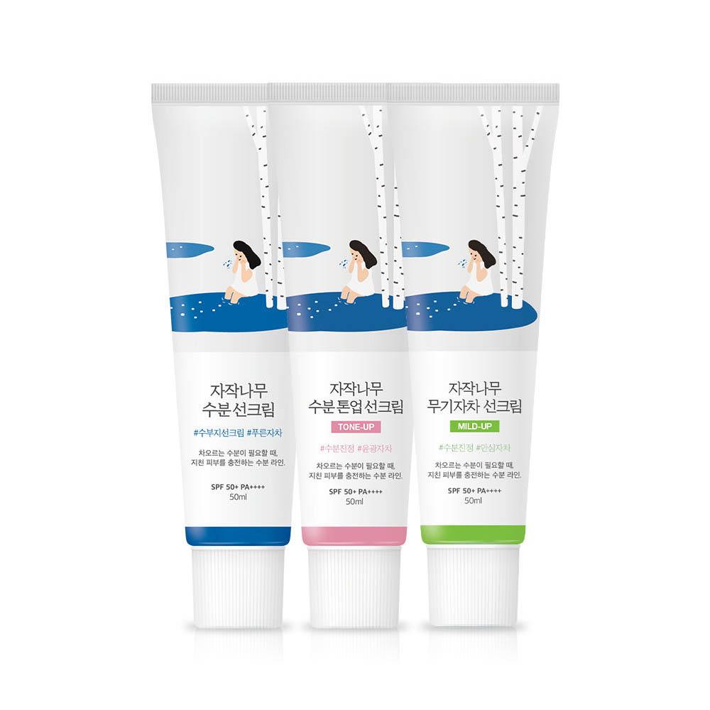 ROUND LAB Birch Juice Sunscreen Set SPF50+ PA++++ 50ml × 3