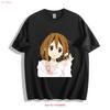 K On Yui Hirasawa Футболка Милый Аниме Дизайн винтажный Стиранная Мягкая Унисекс дизайнерская одежда homme Удобная Универсальная мода