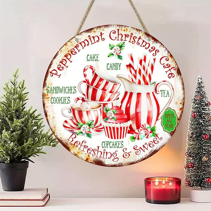 Рождественская тема настенное украшение подходит для домашнего офиса и праздника 2D деревянная подвеска
