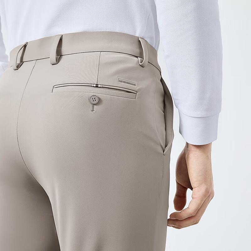 Seven Brand Men's Four-Way Stretch Straight Leg Casual Business Trousers