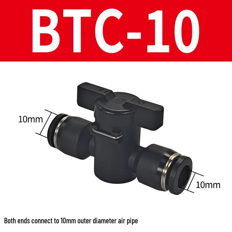 8mm Pneumatic Hand Valve with Switch and Quick Connect Fittings (6mm, 10mm, 12mm)