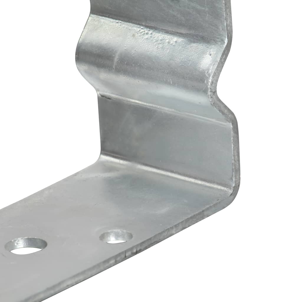 Kotwy Do Słupków, 12 Szt., Srebrne, 10X6X15 Cm, Stal