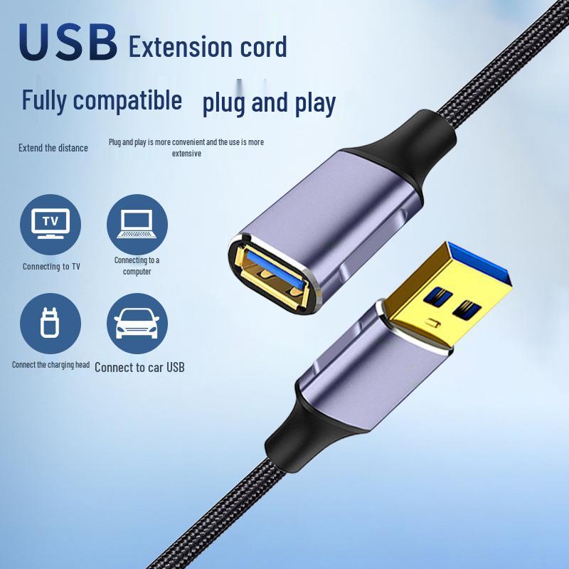 Удлинительный кабель USB 3.0, папа-мама, высокоскоростной адаптер для передачи данных и зарядки для мобильных устройств, мыши и клавиатуры.