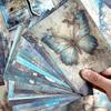 50sheets Retro Scrapbook Material Paper Hand Account DIY Collage Decoration Background Craft Paper