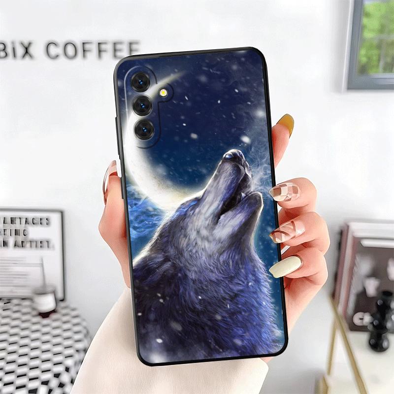 Wolf Moon Animal Soft Phone Case for Samsung A17 A37 A57 A16 A26 A36 A56 A15 A25 A35 A55 A14 A24 A34 A54 A13 A23 A33 A53 A52 A12