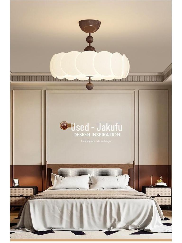 Потолочный светильник French Cream для спальни - Wabi-Sabi, средневековый ретро-дизайн с полным спектром защиты глаз