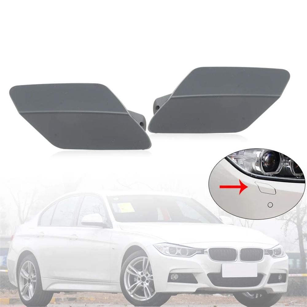 Car Front RH&LH Headlight Washer Primed Cap For BMW 3 Series F30 F31 F35 2013-18