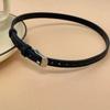 Texture Belt Buckle Neckchain Punk Dark Stackable Leather Unique Y2K Necklace Men Women Simple Choker Jewelry