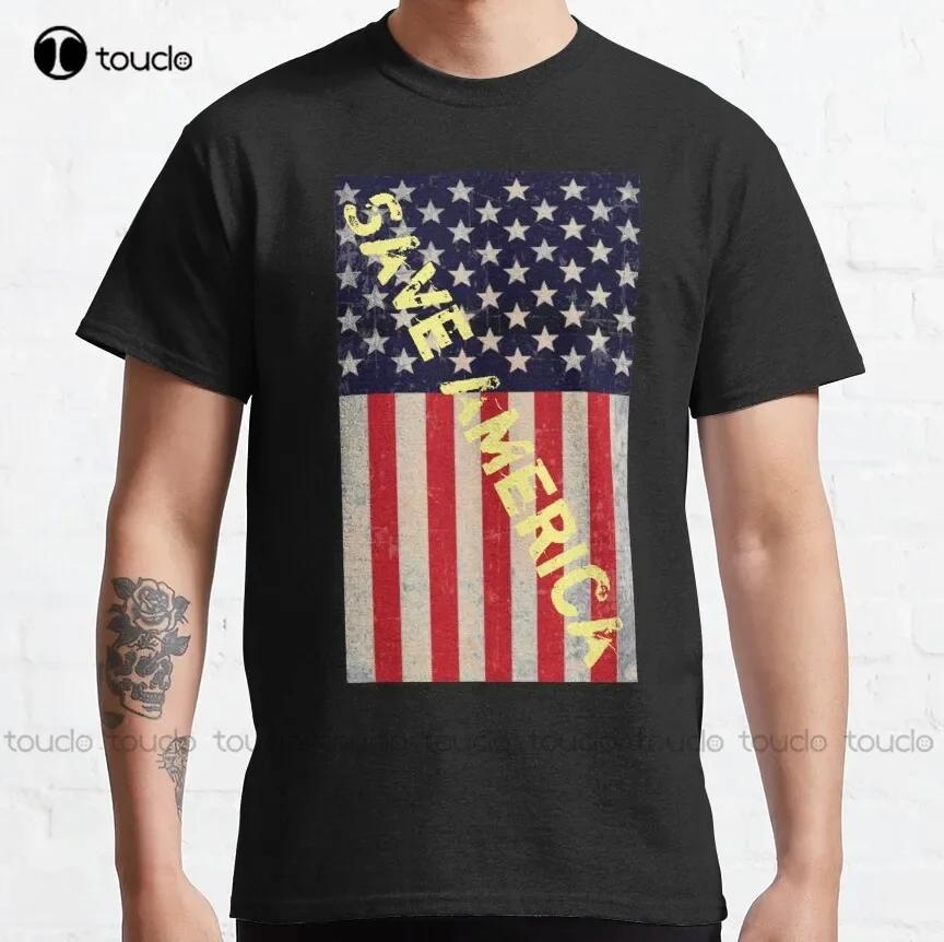 Saveamericaupsidedownflagprayforamericaamerican Flag Upside Down Classic Tshirt Shirts Unisex Custom Aldult Teen Unisex