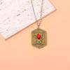 Ожерелье Сердце Дамбалы из фильма ужасов Винтажная рубиновая цепочка с детским тотемом Подарок на Хэллоуин Мужские Женские Ювелирные Аксессуары