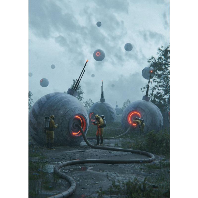 Fantasy Astronaut Canvas Poster Abstract Adventure Wall Picture for Living Room Bedroom Playroom Bar Club Modern Home Decor Gift