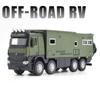 New 1/24 NOMADISMs Arocs Unimog Alloy Motorhome Touring Car Model Diecast Metal Toy Off-road RV Vehicles Model Sound Light Kids Gift