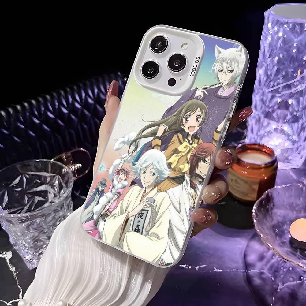Чехол для телефона с аниме K-Kamisama Kiss для iPhone 16 15 14 13 12 11 Pro Max Белый Ультратонкий Лазерный Металлик Аврора Funda