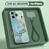 Чехол-накладка с принтом акул и морских рыб с ремешком на руку для iPhone 17 Pro Max iPhone 16 15 14 13 Pro Max Магнитный для Magsafe Гибридный ТПУ+ПК Матовый чехол