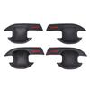 For Ford Ranger Door Protection Door Insert Handle Bowl Cover Pickup Trunk Auto Parts ABS Matte Black Car Accessories 2012-