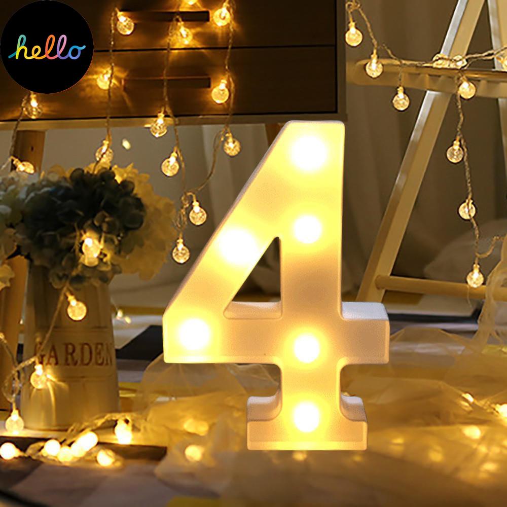 Gemsun Fas on DIY 0-9 светодиодный цифровой ночник с поддержкой стоячей настенной теплой лампы W te Decor