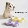 Pet Folding Bowl Anti-Slip Silicone Collapsible Dog Bowl Portable Dog Cat Outdoor