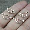50 шт., металлические подвески для браслета, крылья ангела, 18x9 мм, женские ювелирные изделия, серьги, браслет B10479