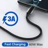 USB3.2 Gen2 10Gbps Cable USB C Cable 3A 60W QC3.0 Fast Charging for iPhone 15 Samsung NVMe Hard Disk External Android Data Cord