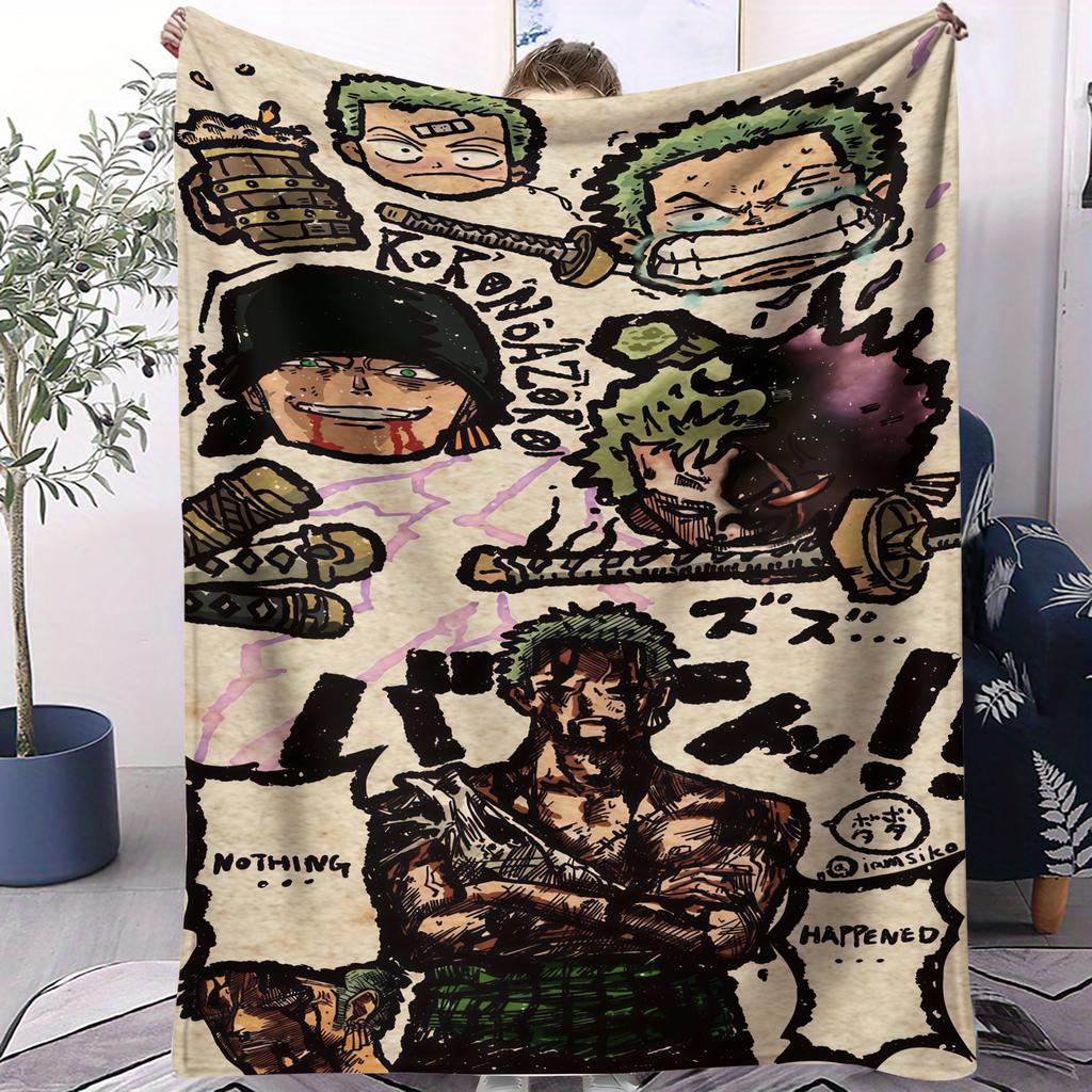 Vintage Retro Anime Blankets Bed Sheets Ultra Soft Plush Skin Friendly Breathable All Season For Bedroom Sofa Camping Nap Gifts