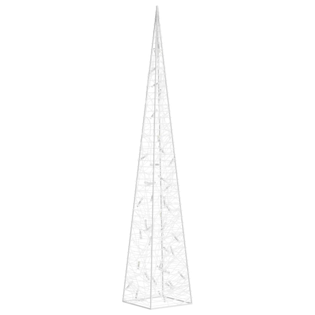 LED Light Cone Acrylic Decoration Cold White 90 cm