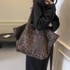 Leopard Print Canvas Messenger Bag Women's 2025 Small Fresh Korean Version Shoulder Bag Large Capacity Commuter Bag Class Tote Bag