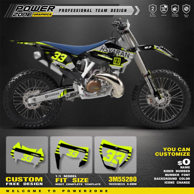 PowerZone Набор Графических Наклеек на Фон Для Husqvarna Наклейка 2014-2015 TC FC 2014-2016 TE FE 125-450CC