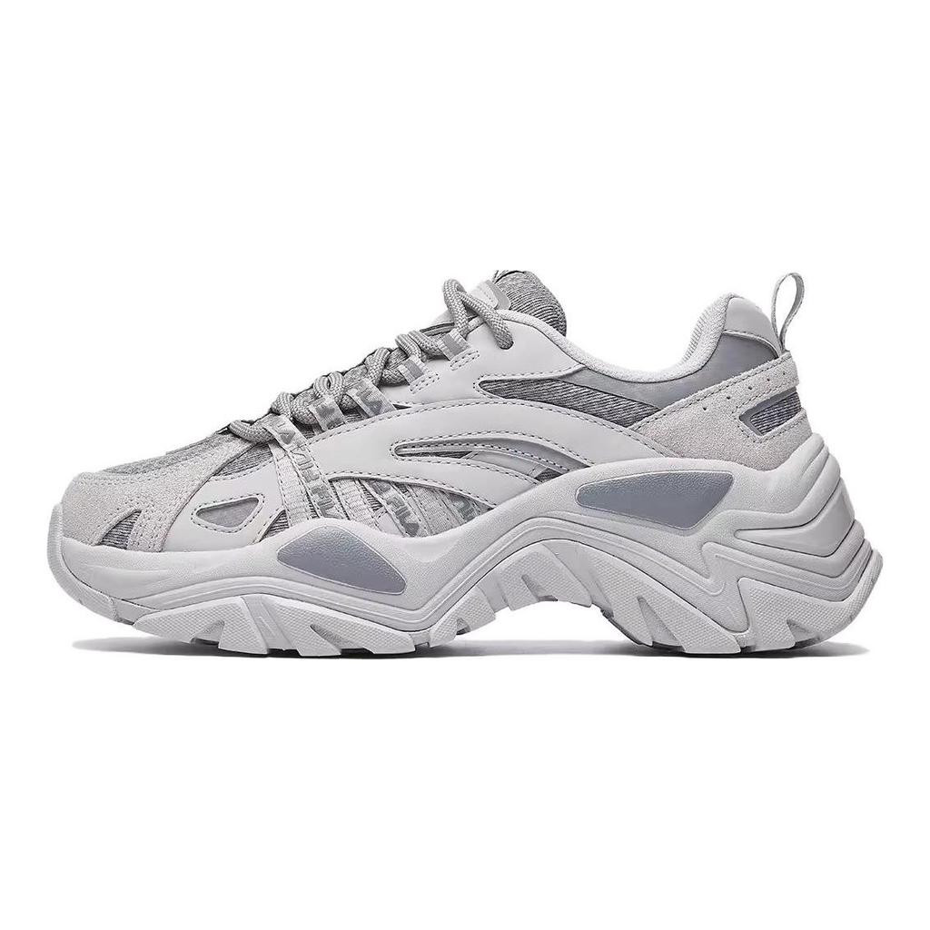 FILA Fishbone Breathable Coverage Low top Chunky Sneakers Unisex Gray 1RM02723F_050
