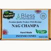 Bless-International Nag Champa 100%-Natural-Incense-Cones Handmade-Hand-Dipped Organic-Chemicals-Free for-Purification-Relaxation-Positivity