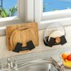 Multifunction Pot Lid Holder PP Pan Cover Stand Proble Wall Cutting Board Rack  Household