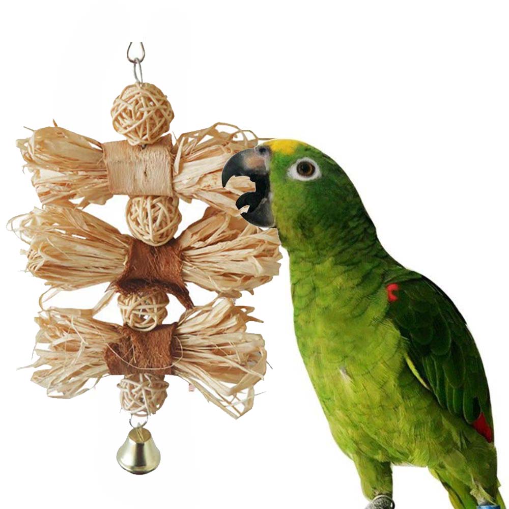 Swing Ball Bell For Bird Cage Training Swing Parrot Toys Bird Supplies Bird Perch Chewing Toy