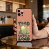 T-Милый Чехол-Лягушка C-Cute для Телефона iPhone 17,16,15,14,13,12,11 Plus,Pro Max,Мягкий Силиконовый Черный Чехол