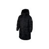 Solid Color Fleece Multi-Pocket Logo Zipper Hooded Down Jacket Kids Outerwear Black HA5138-023