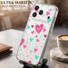 Чехол для iPhone 17 Pro Max Чехол iPhone 16 Pro Max 15 14 13 11 17E 16E Принт с сердечками Ударопрочный Прозрачный Мягкий ТПУ Силиконовый Чехол