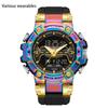 Новые электронные часы, многофункциональные, модные, трендовые, мужские часы, крутые, светящиеся в темноте, водонепроницаемые, противоударные, будильник, мужские часы