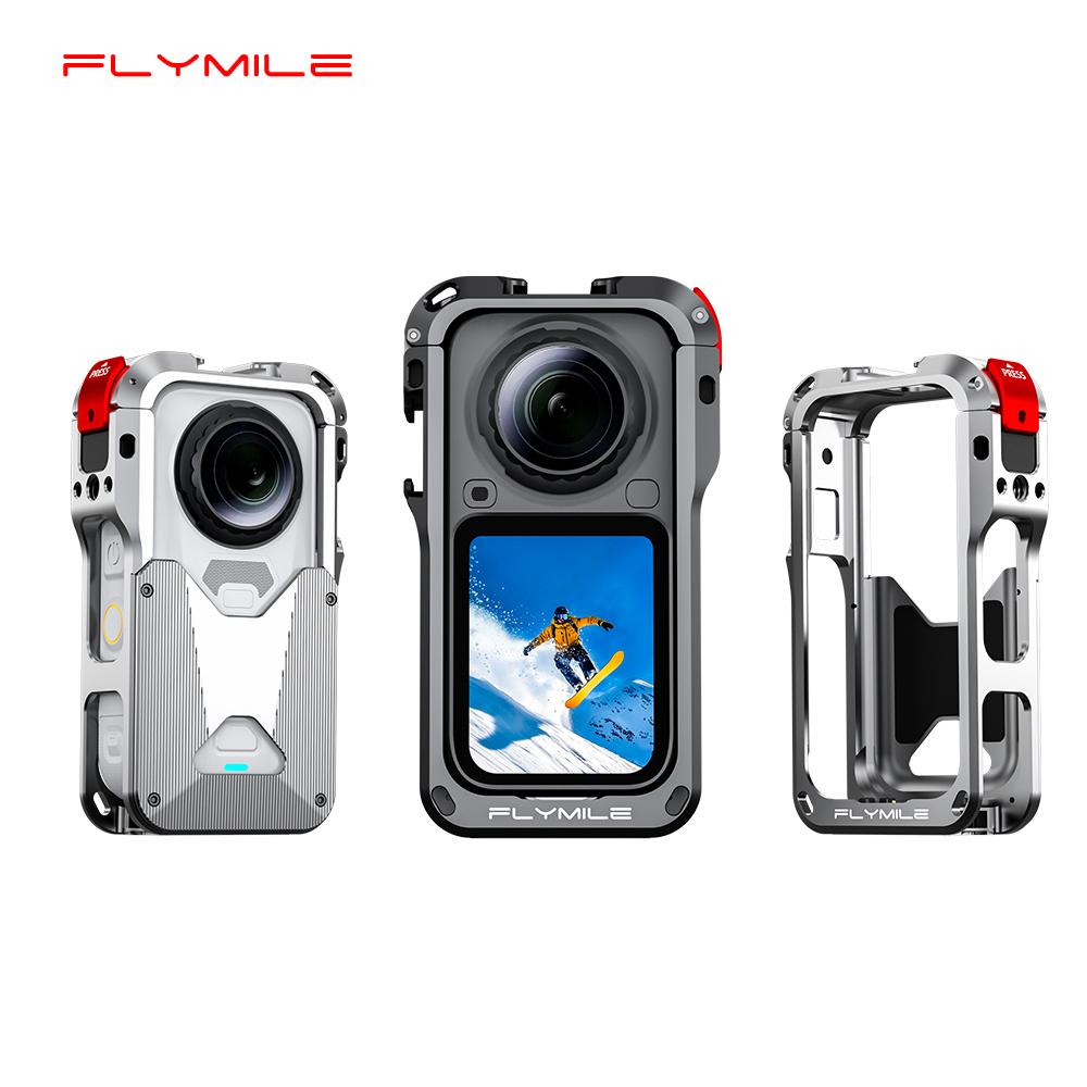 Металлическая клетка Flymile X6 для аксессуаров камеры Insta360 X6 Алюминиевый сплав Защитный корпус Рама-клетка с теплоотводом