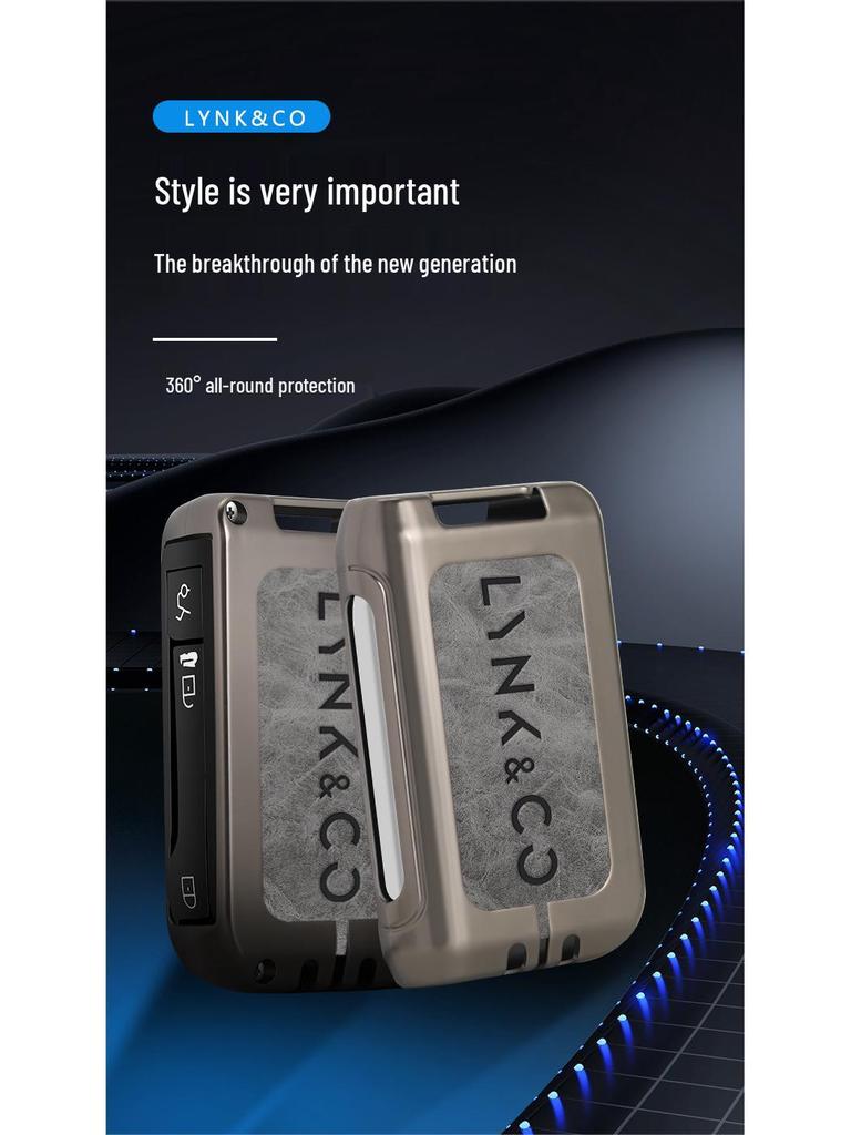 Lynk & Co 06 Key Case - 2021/2022 Model Metal High-End Men's Key Shell & Buckle