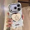 Милый Мультяшный Синий Чехол-Подставка в Горошек для iPhone 16, iPhone 17 и iPhone 17 Pro Max